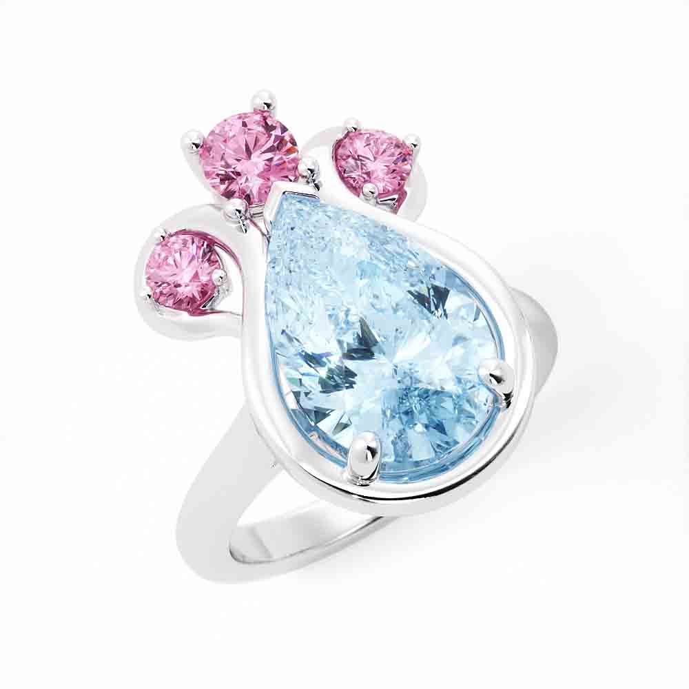 Right Hand Colored Stone Ring