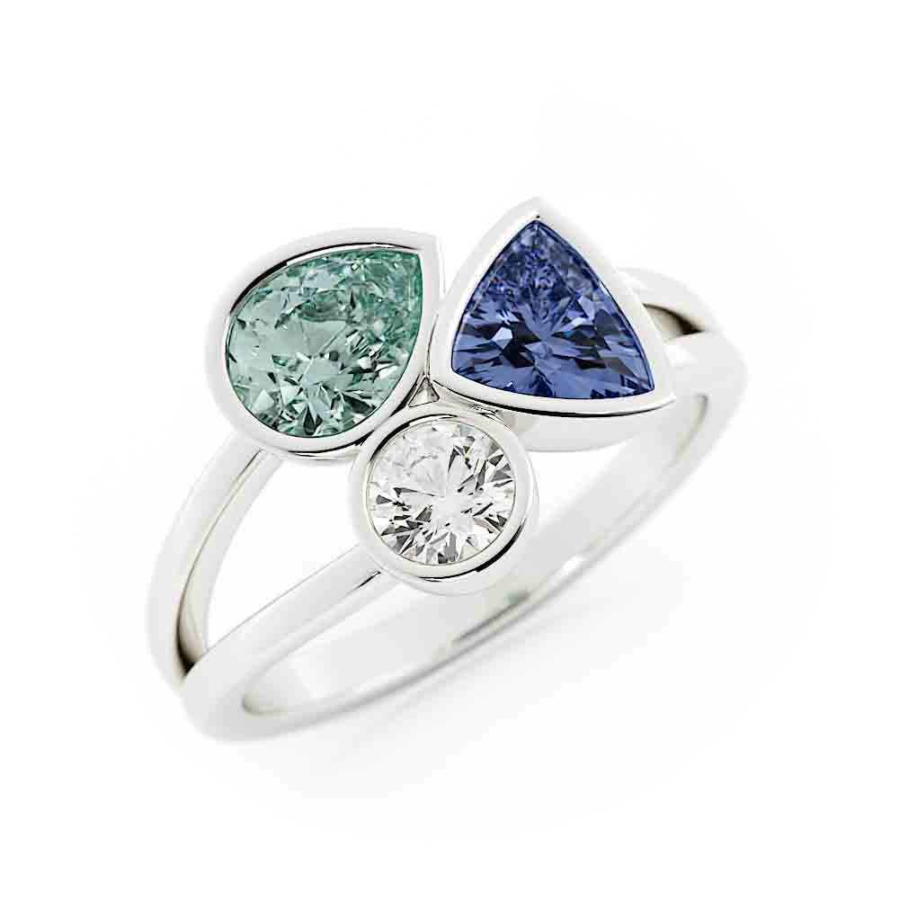Split Shank Colored Stone Ring