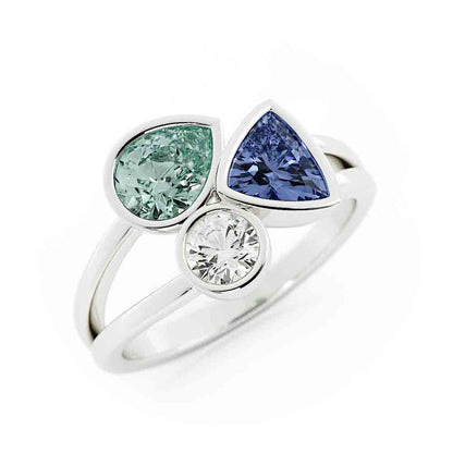 Split Shank Colored Stone Ring