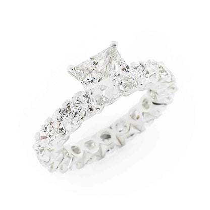 Eternity Diamond Ring With Princess Center