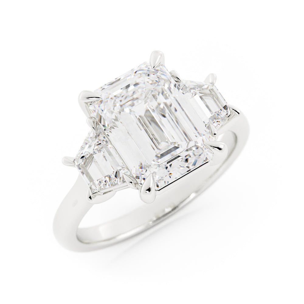 3 Stone Emerald Cut