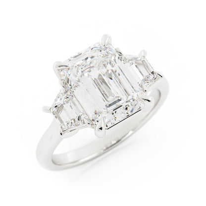 3 Stone Emerald Cut