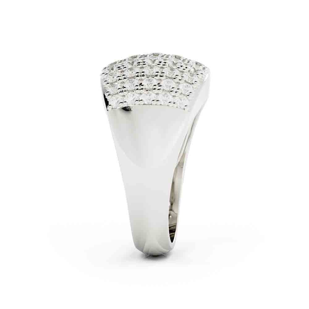 5 Row Graduated Diamond Wide Band