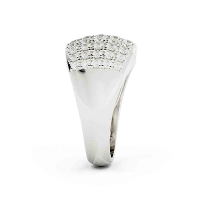 5 Row Graduated Diamond Wide Band