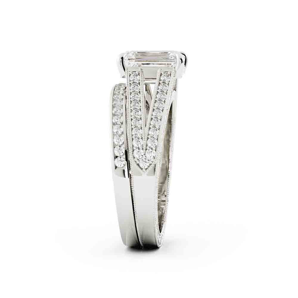 Split Shank Diamond Ring Set