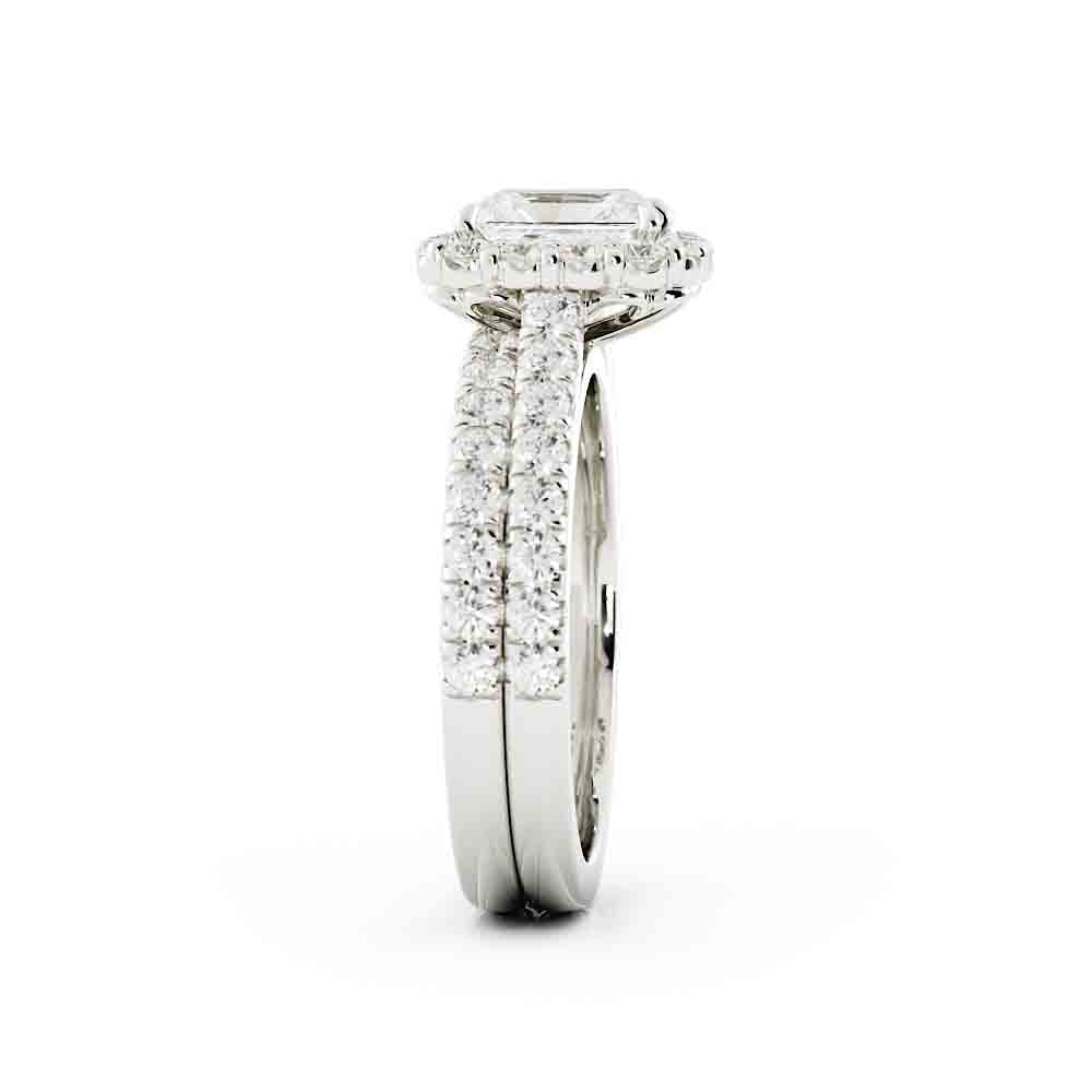 Halo Diamond Ring Set