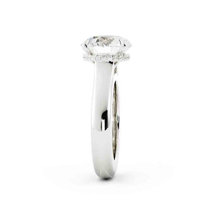 Deep Shank Engagment Ring with a Diamond Gallery to Fit with Large Eternity Ring