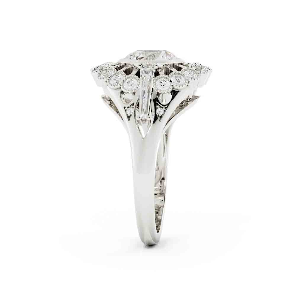 Vintage Designed Ring with Bag Sides