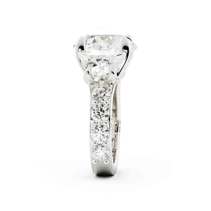Half Moon 7ct Rd Diamond Pave’ Ring