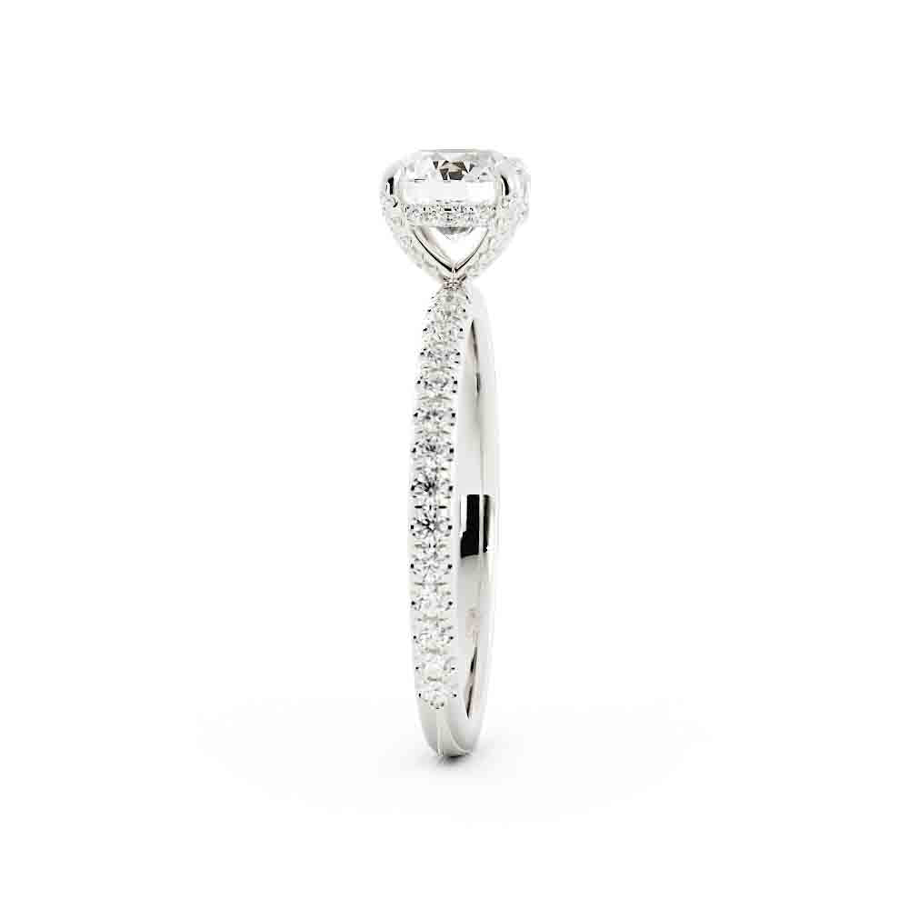 Round Diamond Split Prong Engagment Ring