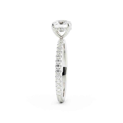 Round Diamond Split Prong Engagment Ring