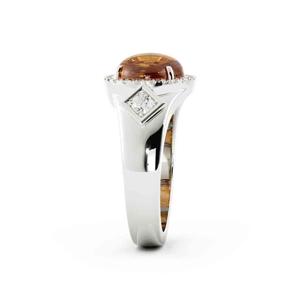 Ladies Elk Tooth and Diamond Ring