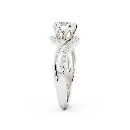 Bypass Diamond Engagment Ring