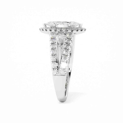 Marquise, Pear Shaped, and Round Diamond Ring