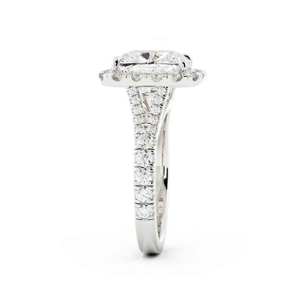 Cushion Center Diamond Halo Ring