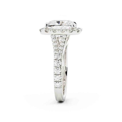 Cushion Center Diamond Halo Ring