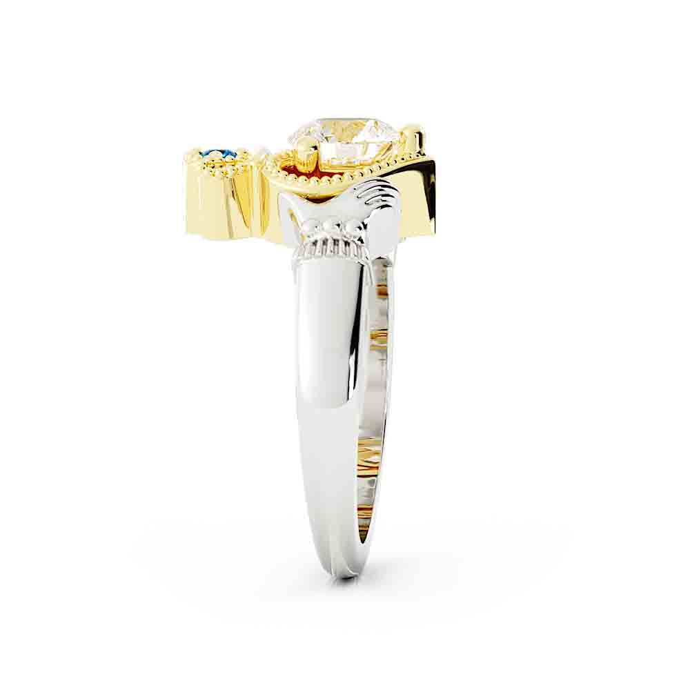 Custom Claddagh Ring With Birthstone