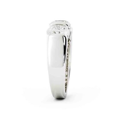 Classic 3 Stone Diamond Band Bar Set