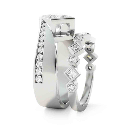 Princess and Round Diamond Set