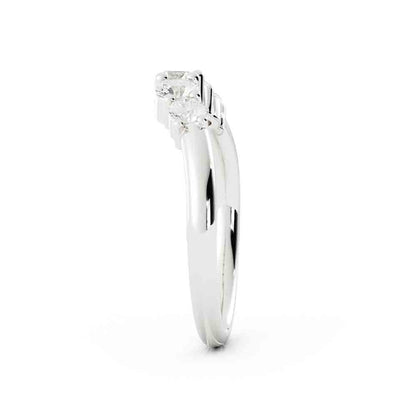 Elegant Curved Band To Fit That Large Engagement Stone Ring