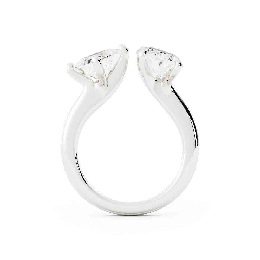 Princess And Oval Diamond Tension Ring