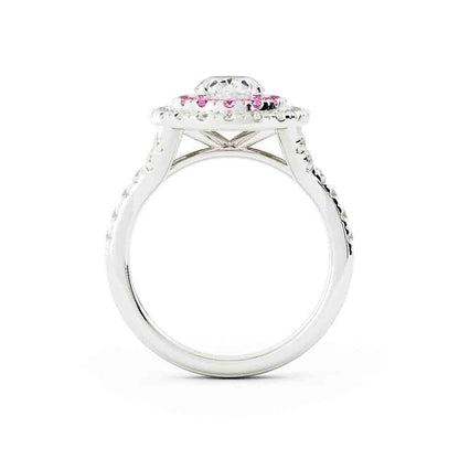Pink Diamond Accent Engagement Ring