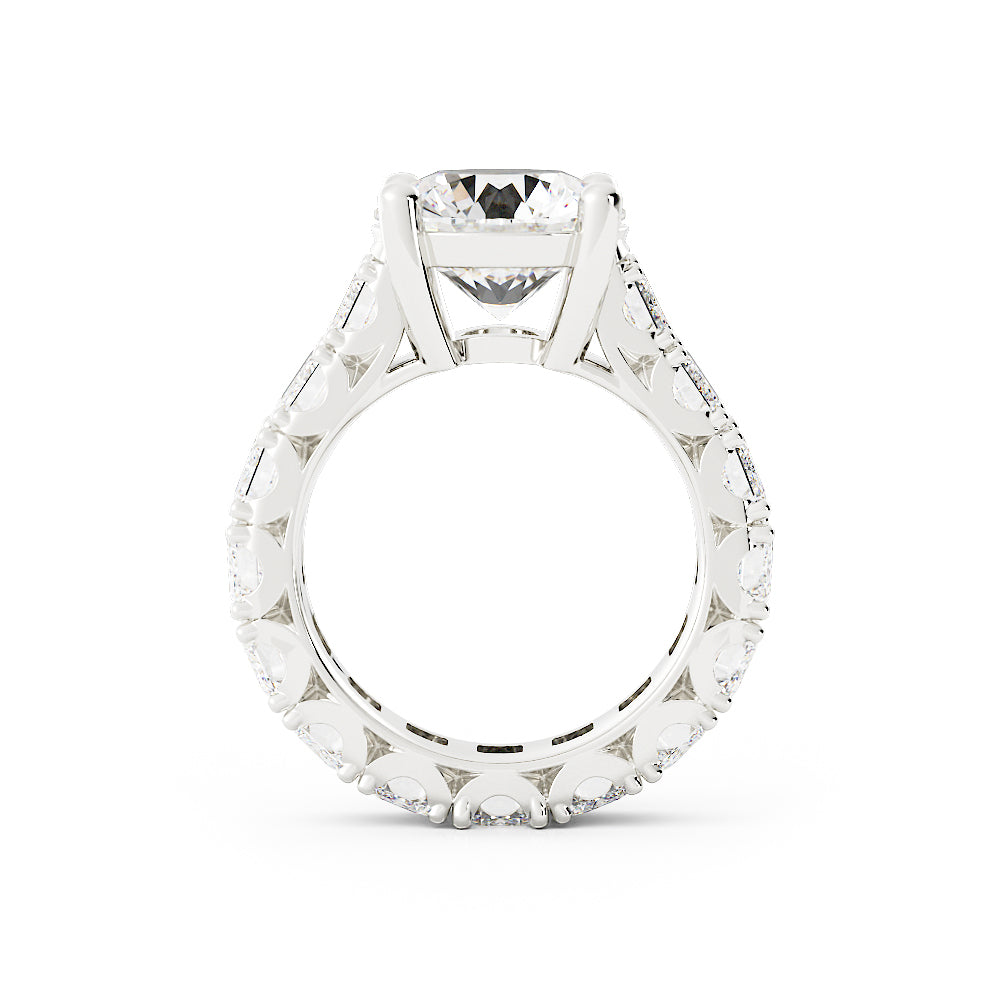 Round Center with Side Emerald Cut