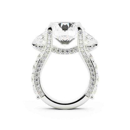 Half Moon 7ct Rd Diamond Pave’ Ring