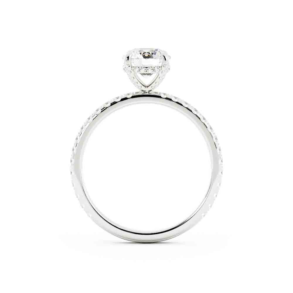 Round Diamond Split Prong Engagment Ring