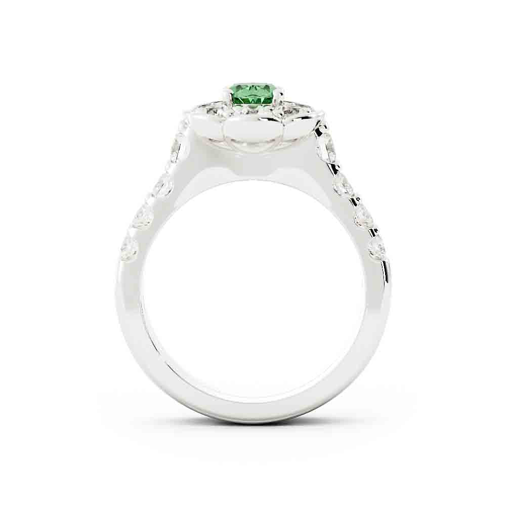 Emerald and Diamond Wedding Set