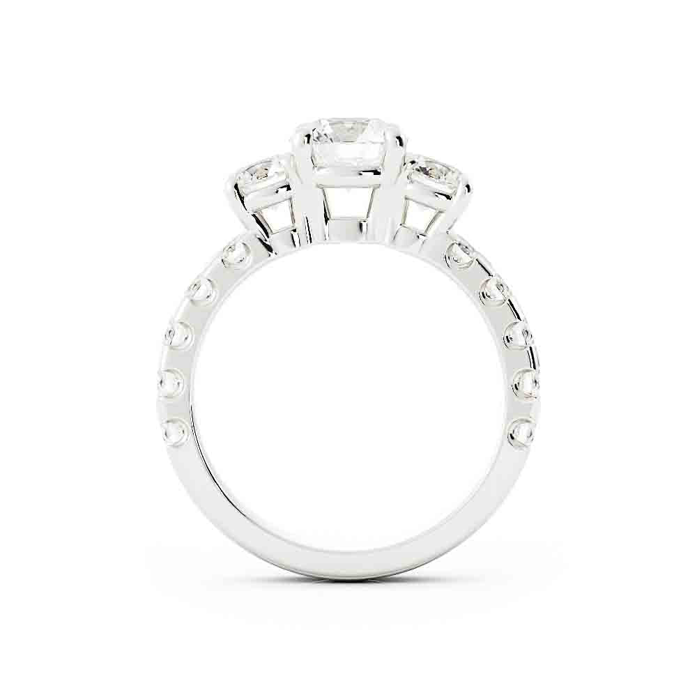 Round 3 Stone and Diamond Side Stones
