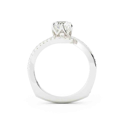 Bypass Diamond Engagment Ring