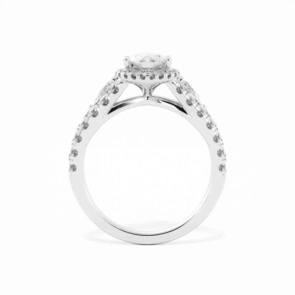 Marquise, Pear Shaped, and Round Diamond Ring