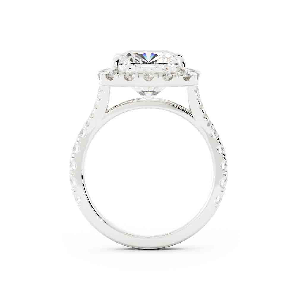 Cushion Center Diamond Halo Ring