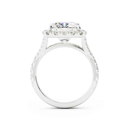 Cushion Center Diamond Halo Ring