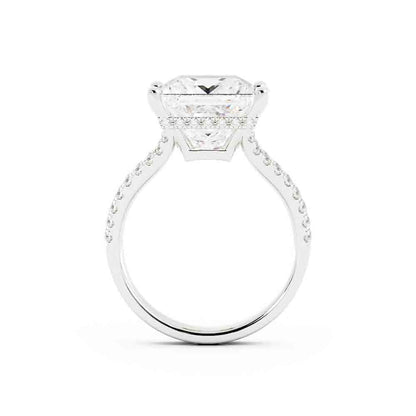 6ct Princess Center Split Shank Ring