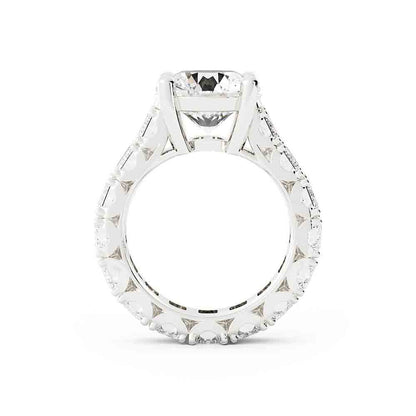 Round Center with Side Emerald Cut