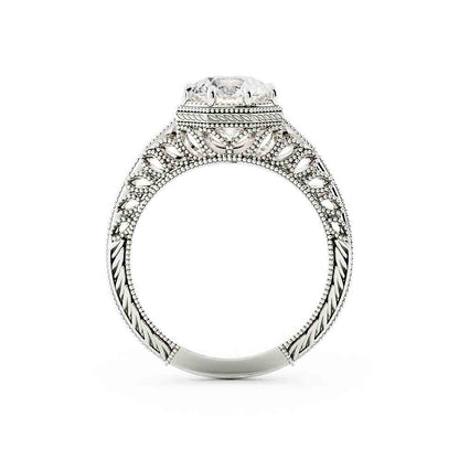 Vintage Round Diamond and Sapphire Ring