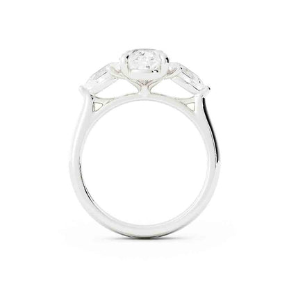 3 Stone Pear Shape Diamond Ring