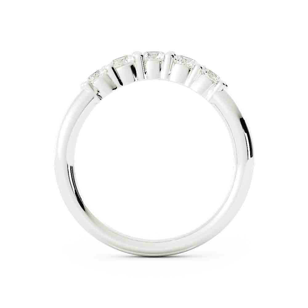 Elegant Curved Band To Fit That Large Engagement Stone Ring