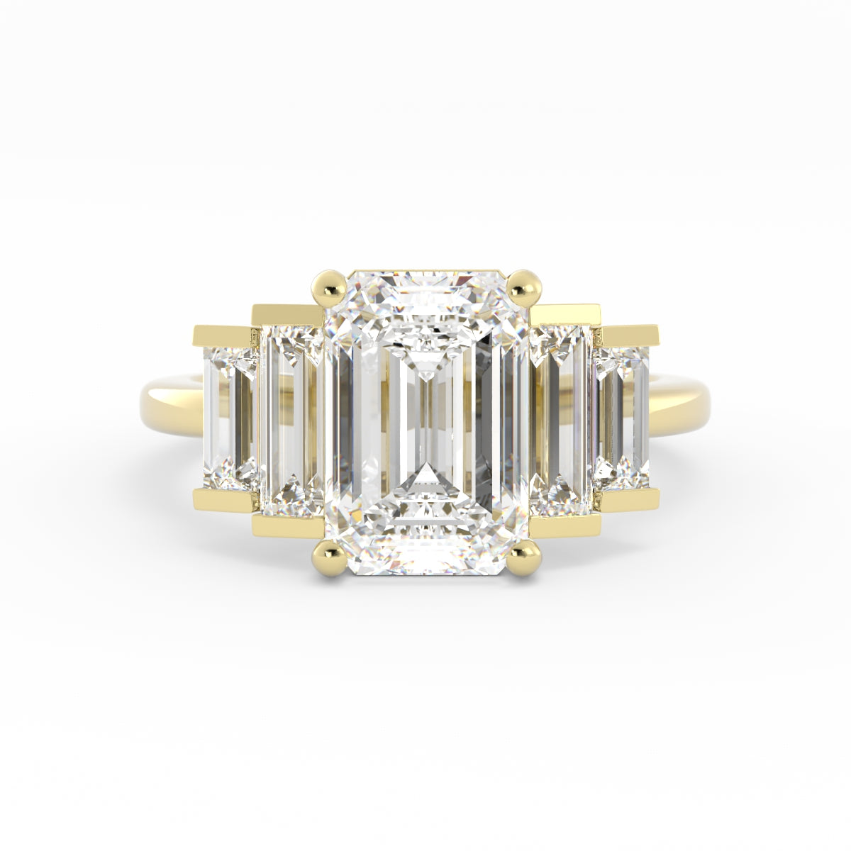 E/C DIA AND BAGUETTE RING
