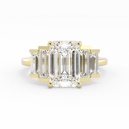 E/C DIA AND BAGUETTE RING