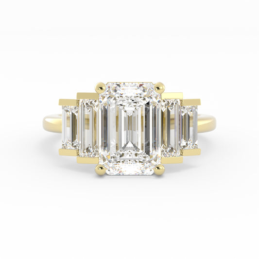 E/C DIA AND BAGUETTE RING