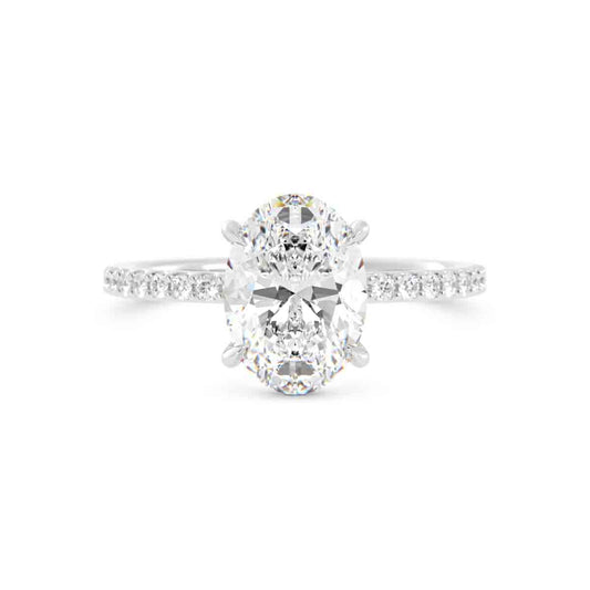 Oval Diamond with Round Diamond ring