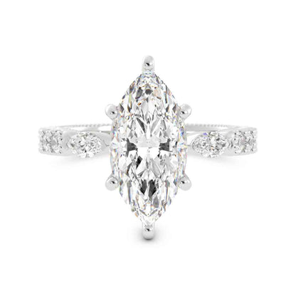 Marquise with Side Stones Laboratory-Grown Diamond Ring