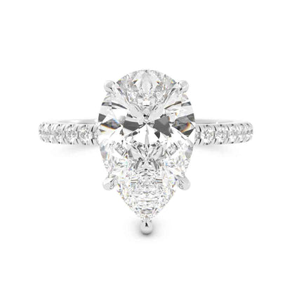 Pear Shaped Center Diamond Ring