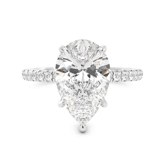 Pear Shaped Center Diamond Ring