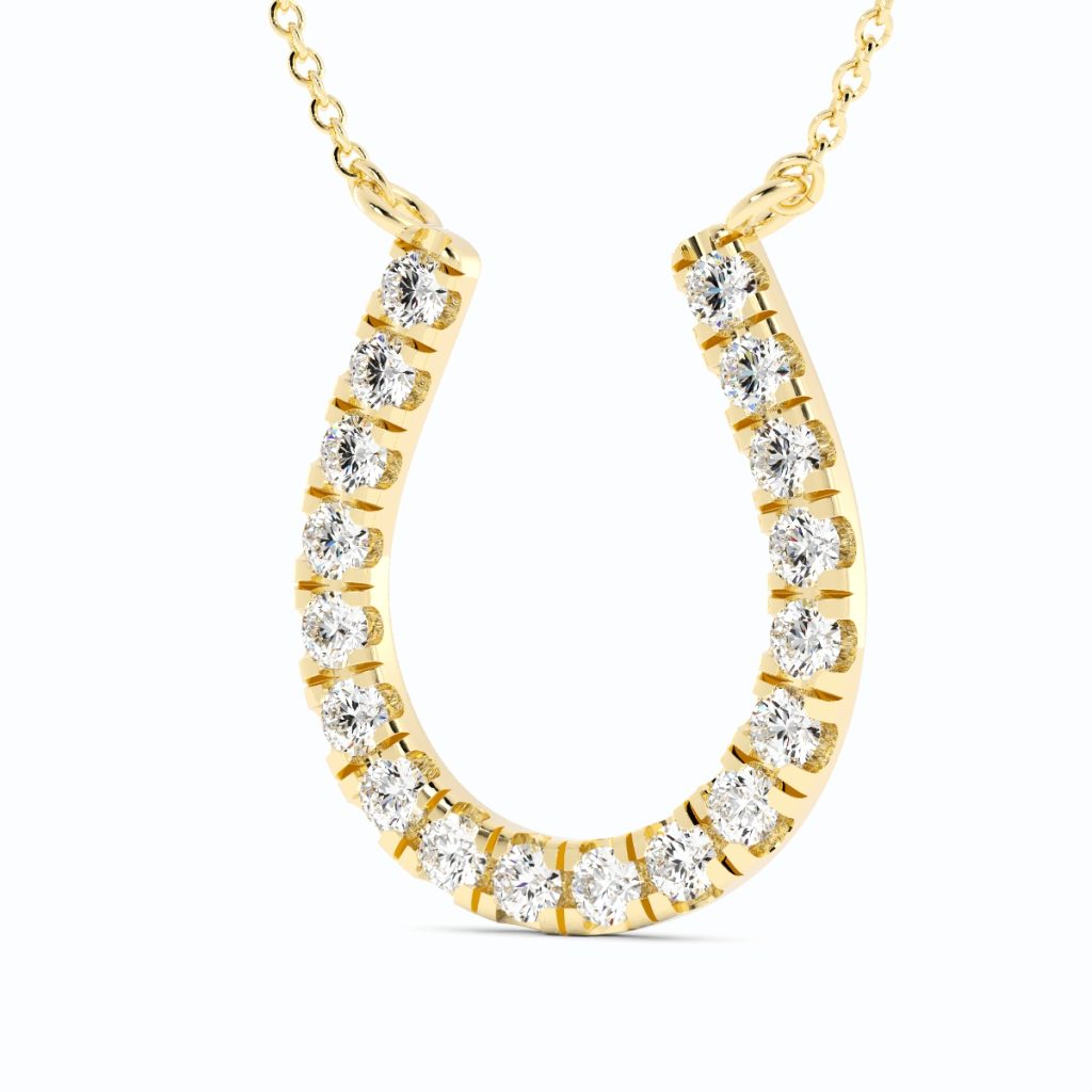 Diamond Horseshoe Pendant
