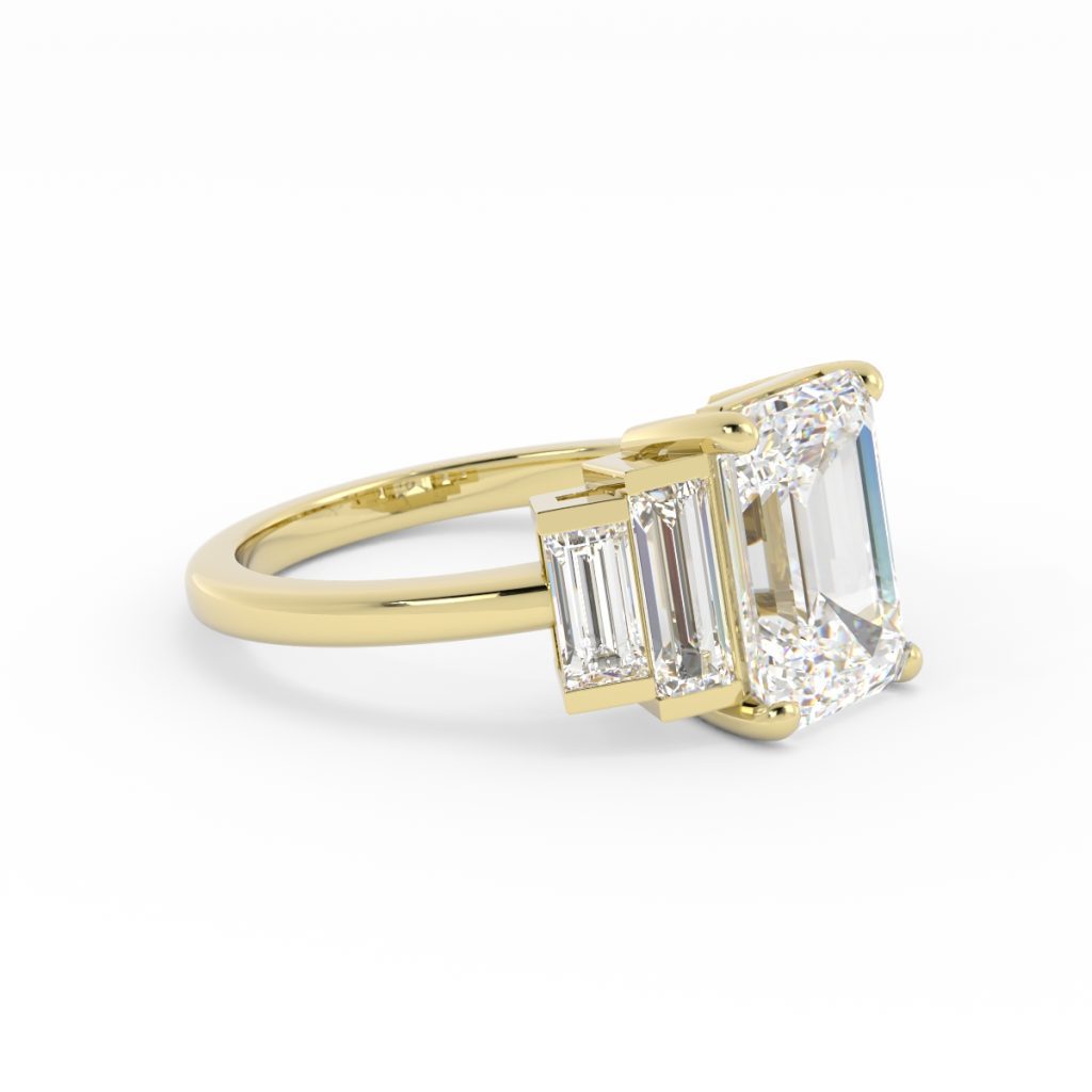 E/C DIA AND BAGUETTE RING