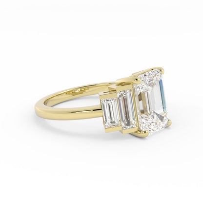 E/C DIA AND BAGUETTE RING